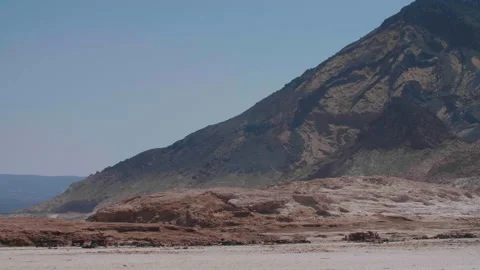 Dry Volcanic Landscape in Eastern African Desert Stock Footage 144978583