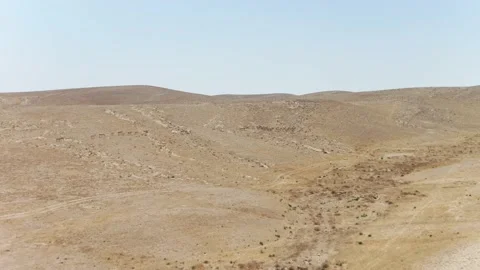 Dry Wady on Desert Video stock 133660458