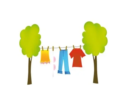Dry washing Stock Illustration