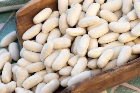 Dry white beans Stock Photos
