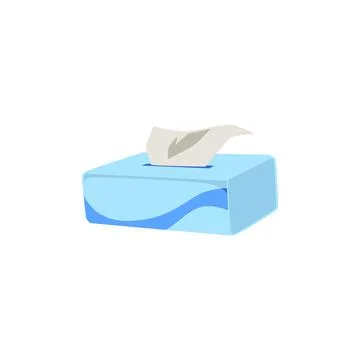Dry wipes in blue box flat style, vector illustration Stock Illustration