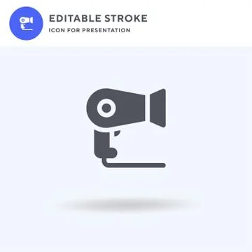 Dryer icon vector, filled flat sign, solid pictogram isolated on white, logo Stock Illustration