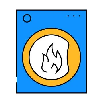 Dryer machine for dry clothes icon color illustration 스톡 일러스트