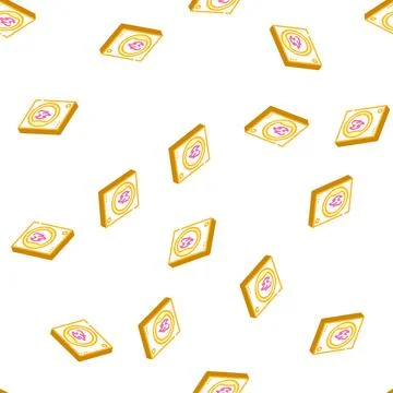 Dryer machine for dry clothes isometric icon seamless pattern 库存插图