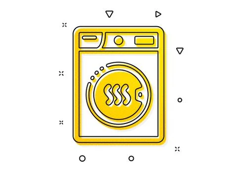 Dryer machine icon. Laundry service sign. Dry clothing. Vector イラスト素材