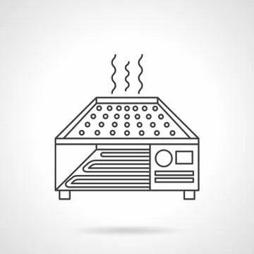 Dryer oven flat line vector icon Illustrazione stock