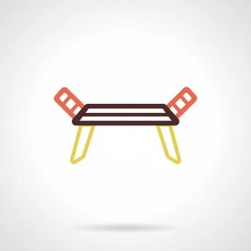 Dryer rack flat color design vector icon イラスト素材