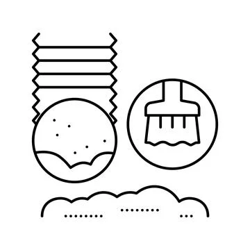 Dryer vent cleaning line icon vector illustration Ilustración de archivo