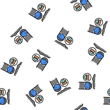 Dryer vent cleaning vector seamless pattern Stockillustratie