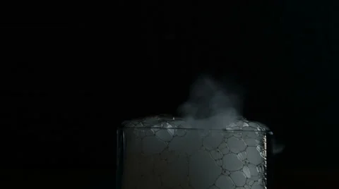 Dryice Bubbles From Coffee Stock Footage 68412587