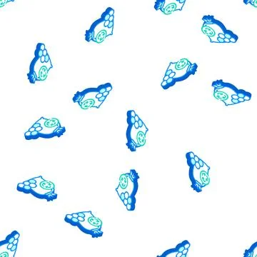 Drying balls zero waste isometric icon seamless pattern Stock Illustration