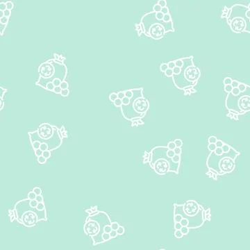 Drying balls zero waste line vector seamless pattern Stock Illustration