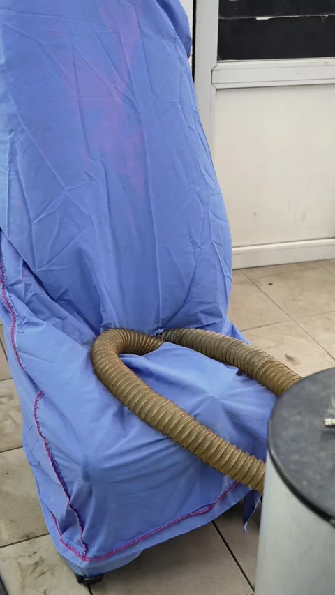 Drying car seats after dry cleaning. car interior dry cleaner, detailing studio, Stock Footage 328581277