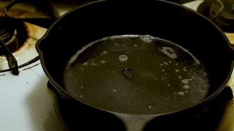 Drying Cast Iron 1 Stock Footage 85823401