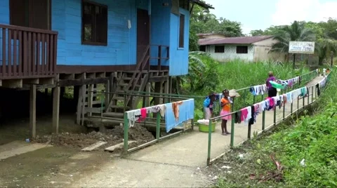 Drying clothes in colombia choco Video stock 60635921