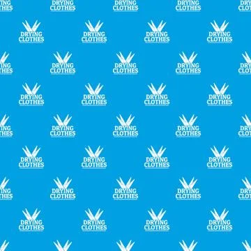 Drying clothes pattern vector seamless blue 스톡 일러스트