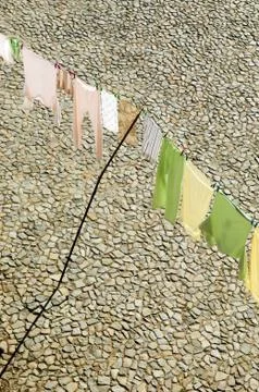Drying clothes Stock Photos