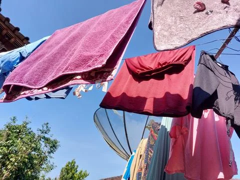 Drying clothes Foto stock