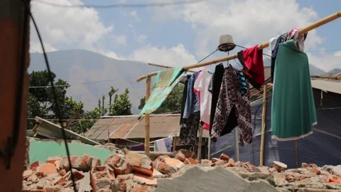 Drying Clothes in the Sun Stock Footage 209724909