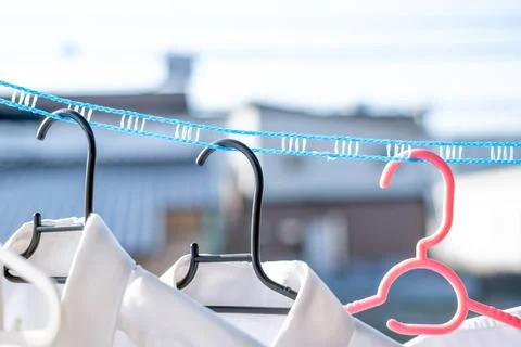 Drying clothes in the sun Stock Photos