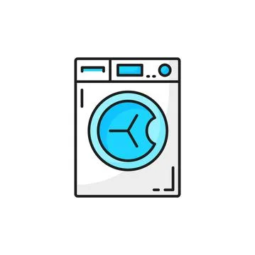 Drying, dish washing machine electric washer icon Stock Illustration