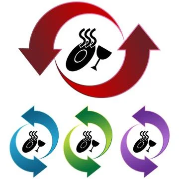 Drying dishes Stock Illustration