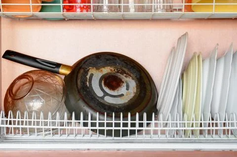 Drying dishes 写真素材