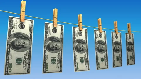 Drying Dollars (Loop) Video stock 49183338
