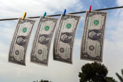 Drying Dollars Stock Photos