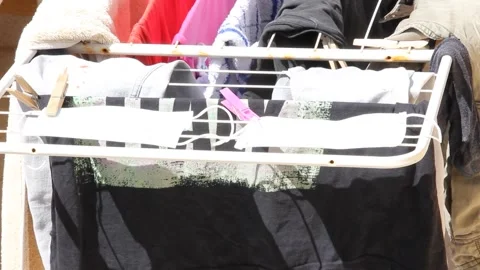 Drying Face Masks Stock Footage 134817681