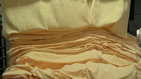 Drying the filaments. Production of textiles. Stock Footage 81209647