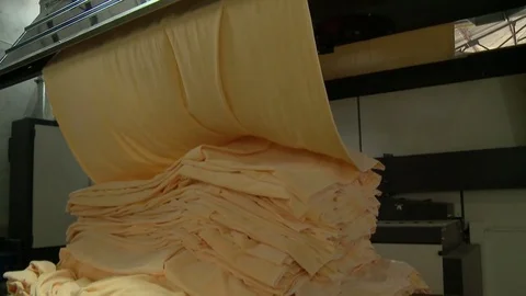 Drying the filaments. Production of textiles. Stock Footage 81211713