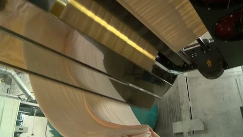 Drying the filaments. Production of textiles. Stock Footage 81212722