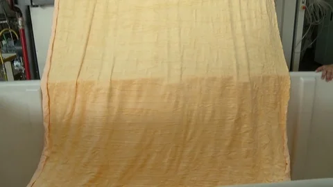 Drying the filaments. Production of textiles. Stock Footage 81214078