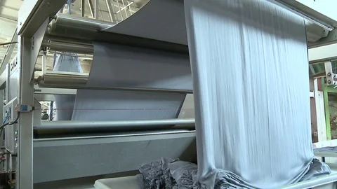 Drying the filaments. Production of textiles. Stock Footage 81217554