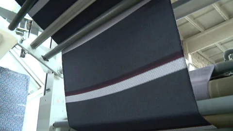 Drying the filaments. Production of textiles. Stock Footage 85937447