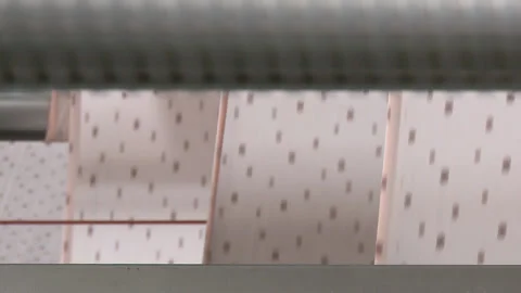 Drying the filaments. Production of textiles. Stock Footage 85946781