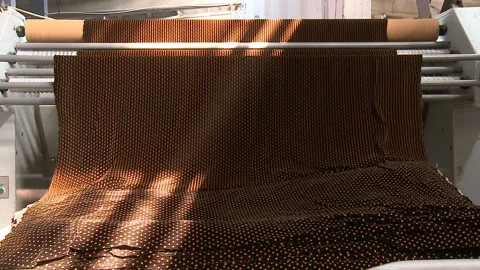 Drying the filaments. Production of textiles. Stock Footage 85948517