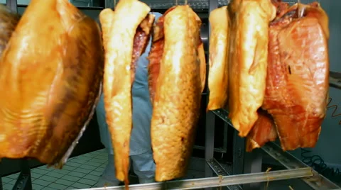 Drying fish carp Stock-Footage 46142358