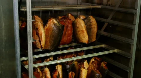 Drying fish carp Stock Footage 46142489