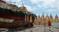Drying fish at fishing village Camara de Lobos HD Footage