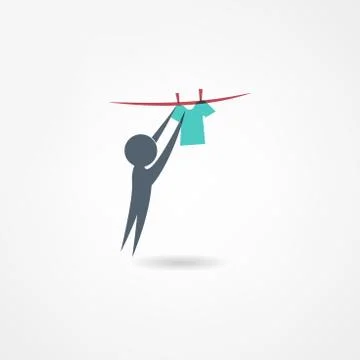 Drying icon Stock Illustration