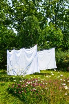 Drying laundry Stock Photos