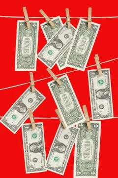 Drying the Money Stock Photos