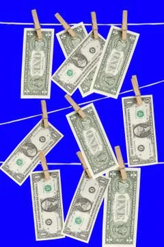 Drying the Money Stock Photos