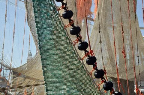 Drying nets Stock Photos
