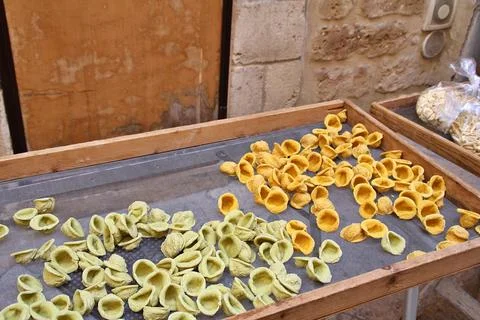 Drying orecchiette Stock Photos