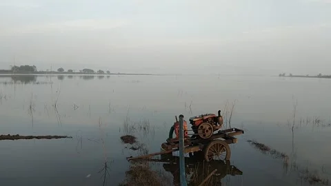 Drying Reservoir Scenery Stock Footage 341456500