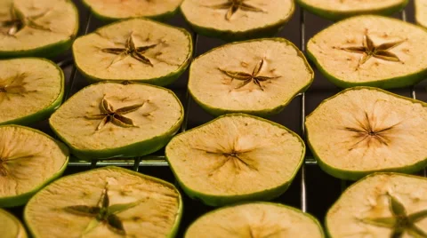 Drying of slices of apples Stock Footage 54914160