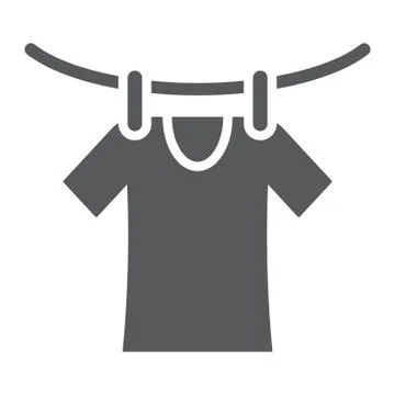 Drying solid icon, laundry and dry, clothes sign, vector graphics, a solid Stock Illustration